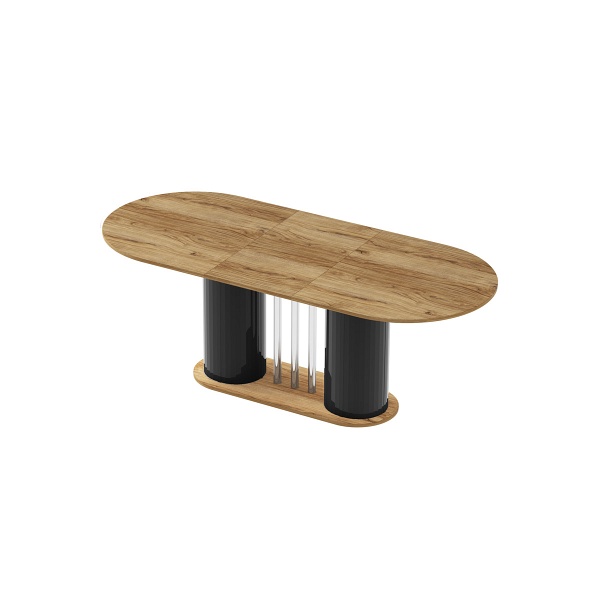 Stół rozkładany CESARO - Wariant Kolorystyczny: Dąb pradawny / Czarny - Hubertus